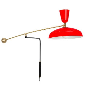 Sammode G1 wall lamp, vermilion red