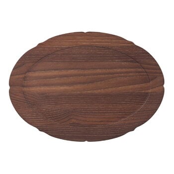 Vassoi, Vassoio ovale Silhouette, 30 cm, frassino marrone scuro, Marrone