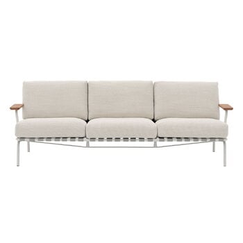 Outdoor sofas, Settle Outdoor sofa, 3-seater, Laze 1 - grey, White