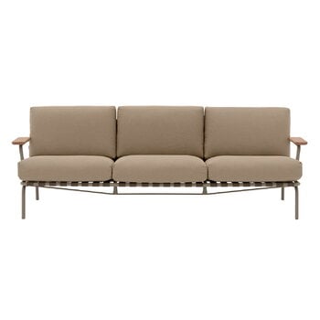 Outdoor sofas, Settle Outdoor sofa, 3-seater, Ribbed Weave 5 - taupe, Beige