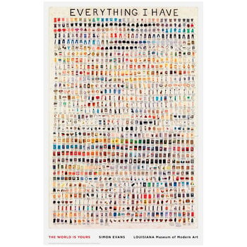 Posters, Simon Evans - Everything I Have 2008, 92 x 140,3 cm poster, Beige