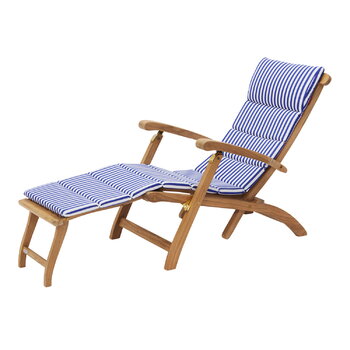 Skagerak Barriere deck chair cushion, sea blue stripe