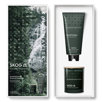 Bougies parfumées, Bougie parfumée et crème pour les mains, SKOG, Vert