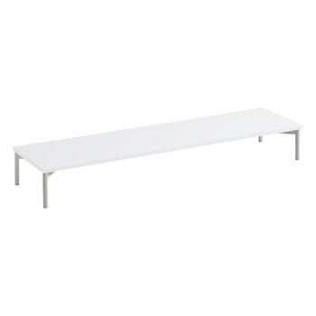 Shelving units, Stacked podium with tube base, 131 x 35 x 17 cm, white, White