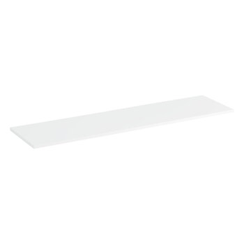 Shelving units, Stacked top plate for shelf module, 131 x 35 cm, white, White