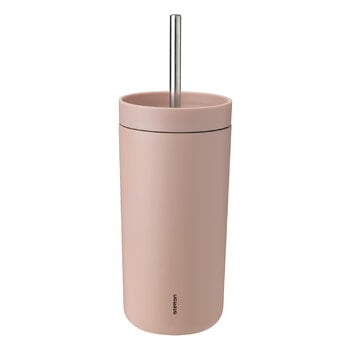 Caraffe e tazze termiche, Tazza isolata sottovuoto To Go Sip con cannuccia, 0,4 L, erica, Rosa