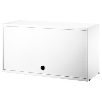 String Furniture String cabinet with flip door, 78 x 30 cm, white