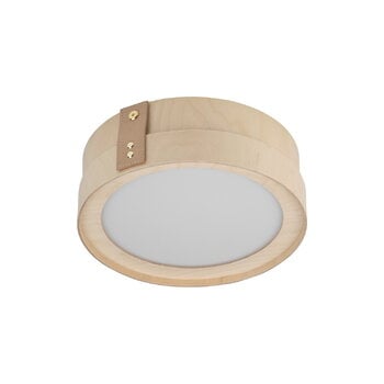 Flush ceiling lights, Aski M wall/ceiling lamp, birch, Natural