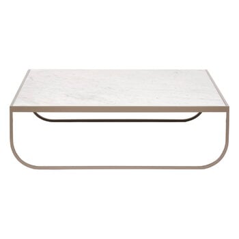Asplund Table basse Tati, 90 cm, modèle bas, nougat - Carrare
