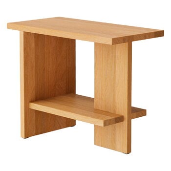 Side & end tables, Tee side table, rectangular, matt lacquered oak, Natural