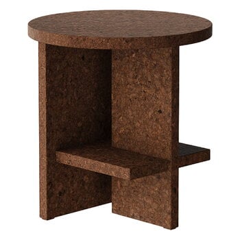 Nine Tee side table, round, smoked cork, product image