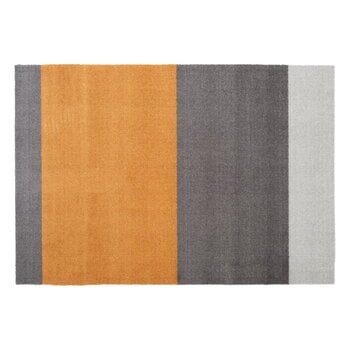 Tica Copenhagen Stripes horizontal floor mat, 60 x 90 cm, grey - muted yellow