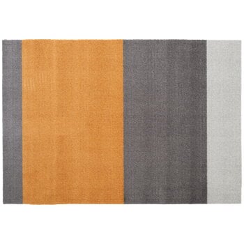 Tica Copenhagen Stripes horizontal floor mat, 90 x 130 cm, grey -  muted yellow