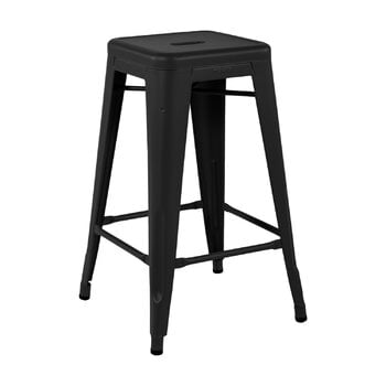 Tabourets et chaises de bar, Tabouret de bar H65, noir mat, Noir