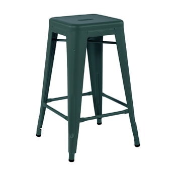 Tolix Tabouret de bar H65, MFT mat empire green