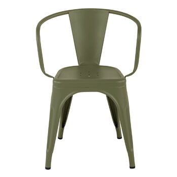 Tolix A56 Stuhl, Olivgrün, matt fein strukturiert