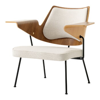 &Tradition RFH RD8 lounge chair, walnut and beech veneer - beige