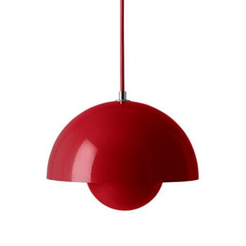 Lampade a sospensione, Lampada a sospensione Flowerpot VP1, rosso vermiglio, Rosso