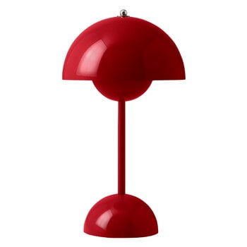 &Tradition Flowerpot VP9 portable table lamp, vermilion red