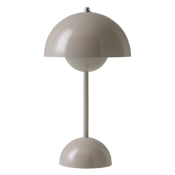 Flowerpot VP9 portable table lamp, grey beige