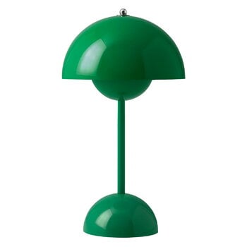 &Tradition Flowerpot VP9 portable table lamp, signal green