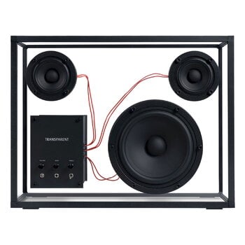 HiFi- und Stereoanlagen, Transparent Speaker, schwarz - rot, Schwarz