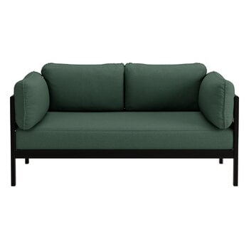TIPTOE Easy 2-seater sofa, graphite black - forest green