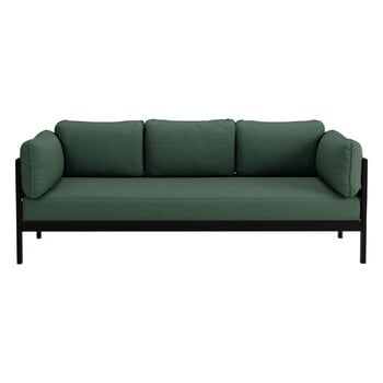 Sohvat ja daybedit, Easy 3-istuttava sohva, musta - metsänvihreä, Vihreä