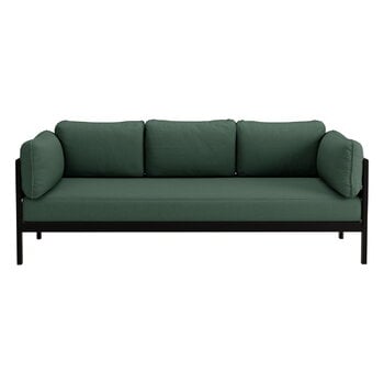 Divani e daybed, Divano Easy 3 posti, nero - verde foresta, Verde