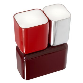 Wall lamps, Tabata LN10 wall lamp, dark burgundy - vermilion red, Silver