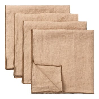 Cloth napkins, Merrow napkin, 50 x 50 cm, set of 4, ochre, Yellow