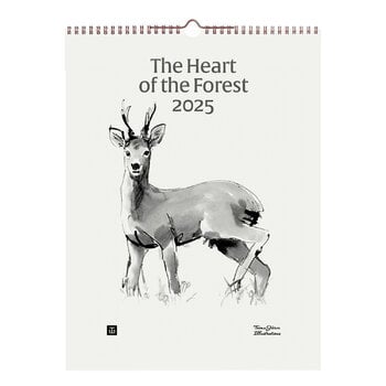 Affiches, Calendrier mural 2025 The Heart of the Forest, Blanc