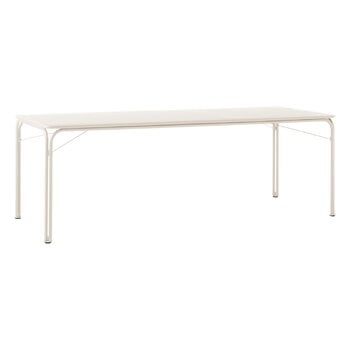 Patio tables, Thorvald SC99 dining table, 220 x 90 cm, ivory, White