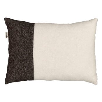 Decorative cushions, Block cushion, 45 x 60 cm, brown stripe, White