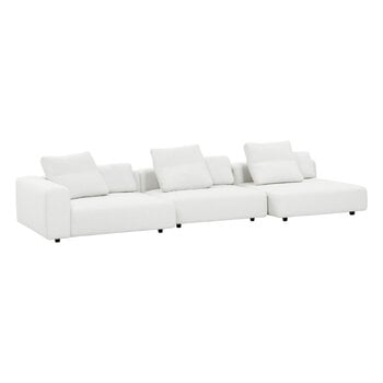 Interface Toast Sofa, 405 cm, links, Arc 80, Weiß