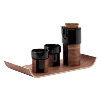 Tonfisk Design Warm tea set, black - walnut, cork lid