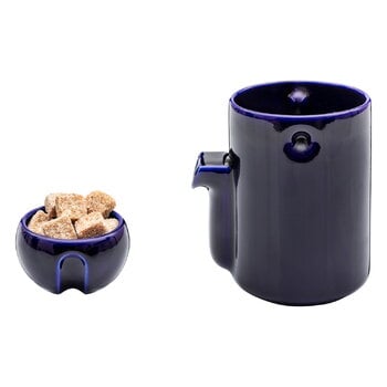 Tonfisk Design Newton cream jug/sugar bowl, blue