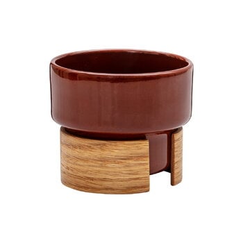 Tonfisk Design Warm cappuccino cup 1,6 dl, set of 2, brown - walnut