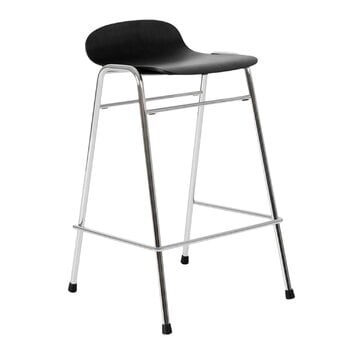 Hem Touchwood counter stool, 65 cm, black - chrome, product image