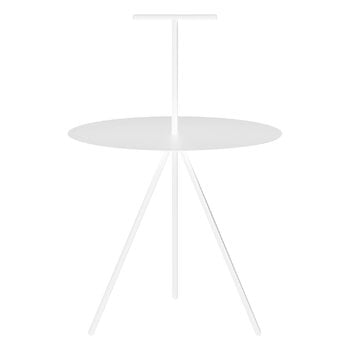 Viccarbe Trino sivupöytä, valkoinen - teräskahva