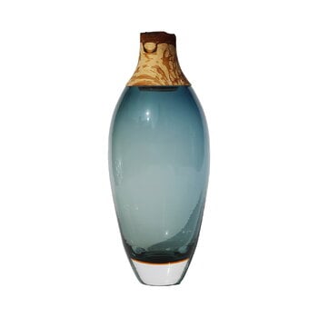 Art glass, Matisse I stacking vessel, 23 x 9 cm, blue, Natural