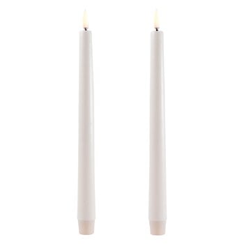 Uyuni Lighting LED taper candle, 25 cm, 2 pcs, vanilla