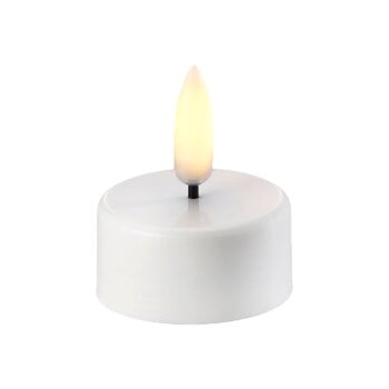 Ljus, LED-värmeljus, 3,8 x 2 cm, nordic white, Vit