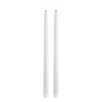 Uyuni Lighting Bougie conique LED, 32 cm, 2 pièces, blanc