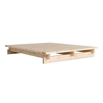 Bed frames, 017 Aamu bed frame, 180 cm, pine, Natural