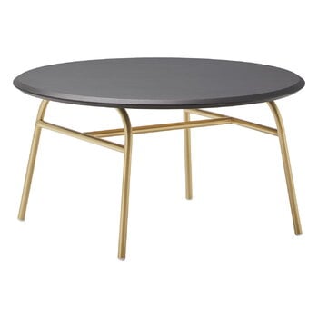 Viccarbe Aleta low table, 80 cm, brass - black