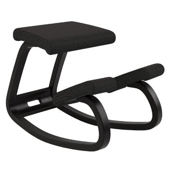 Sedie da ufficio, Sedia da ginocchio Variable, frassino nero - Revive 194, Nero