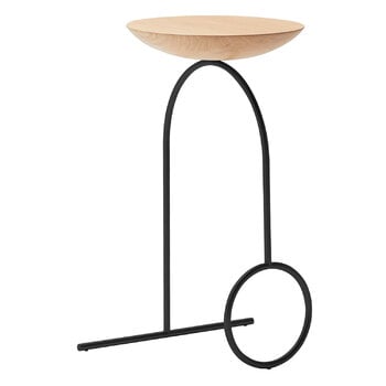 Viccarbe Giro sculpture table, black - matt stained oak, product image