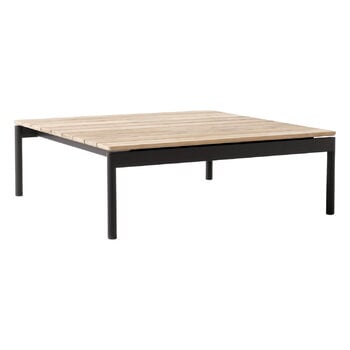 Patio tables, Ville AV50 outdoor coffee table, 90 x 90 cm, teak - warm black, Black