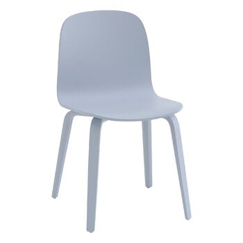 Muuto Visu chair, wood base, light blue, product image